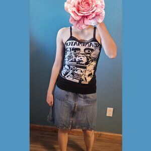 Reanimator Tight Fitted Glow in the Dark Upcycled Tank Top